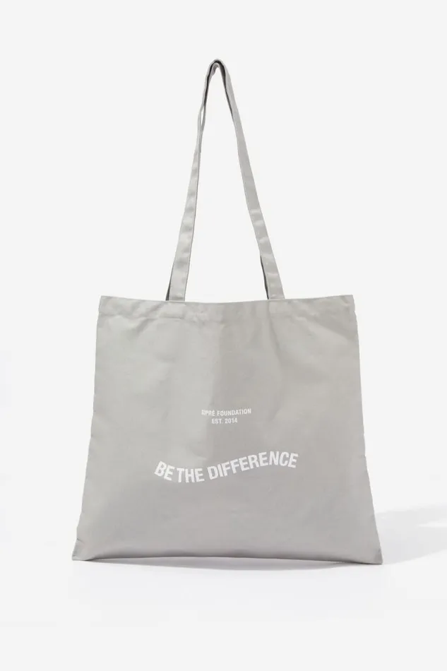 Accessories Supr Accessories Square Foundation Tote Bag Be The Differencegrey