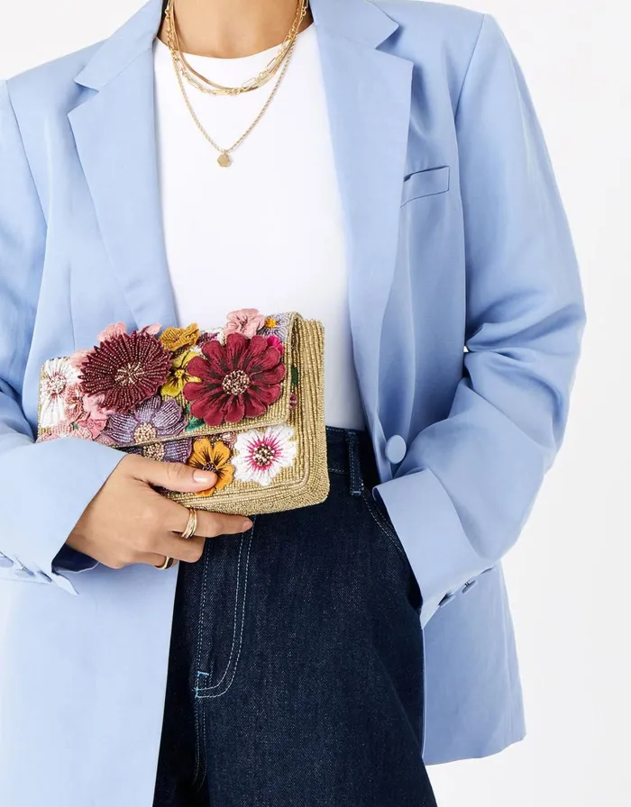 Accessorize 3D Floral Clutch Bag Women Clutch Bags