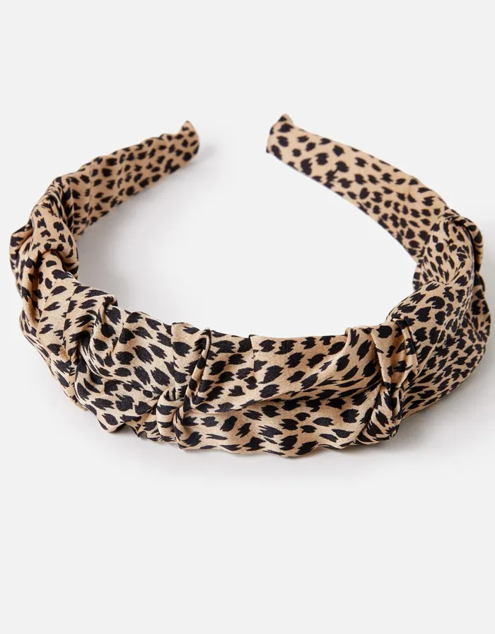 Accessorize Animal Print Ruched Headband Women Headbands