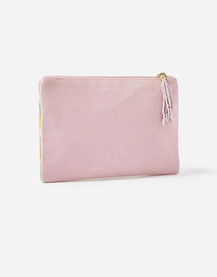 Accessorize Beaded Gingham Pouch Women Purses and Wallets