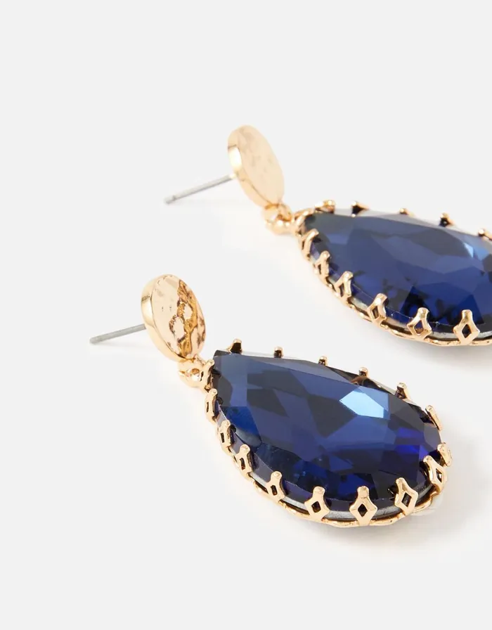 Accessorize Blue Harvest Fancy Gem Drop Earrings Women Earrings