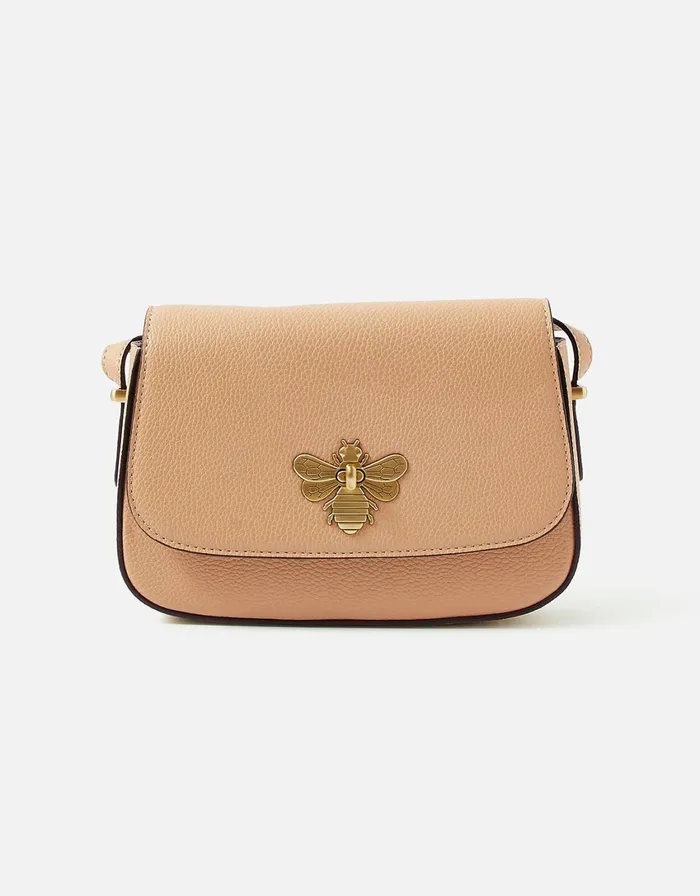 Accessorize Britney Bee CrossBody Bag Camel Camel Women Vegan Bags Backpacks and Purses