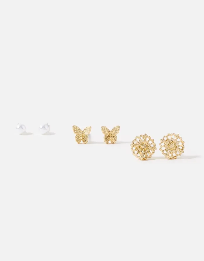 Accessorize Butterfly Stud Set Women Earrings