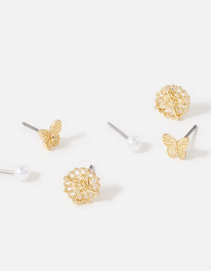 Accessorize Butterfly Stud Set Women Earrings