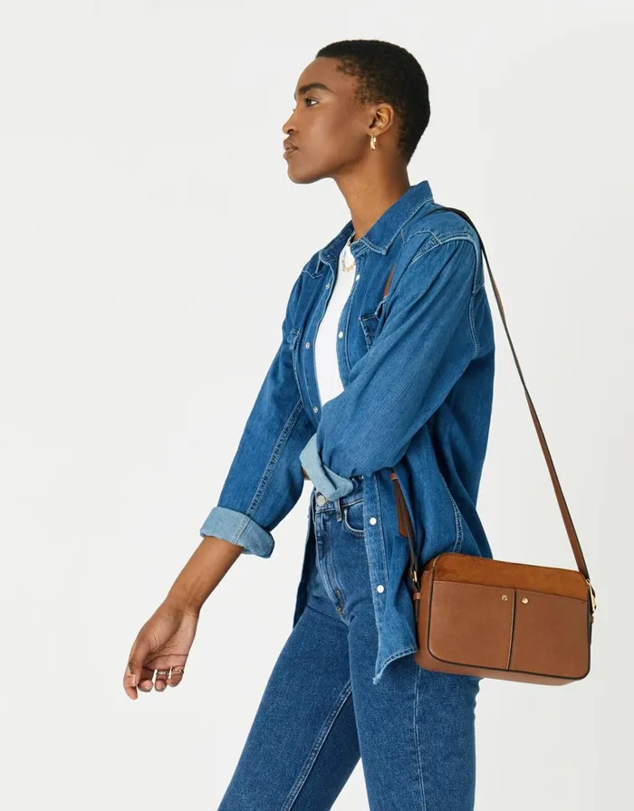 Accessorize Charlotte CrossBody Bag Tan Women Vegan Bags Backpacks and Purses