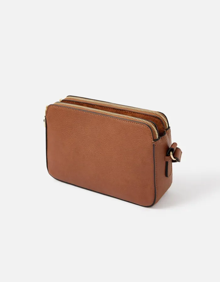Accessorize Charlotte CrossBody Bag Tan Women Vegan Bags Backpacks and Purses