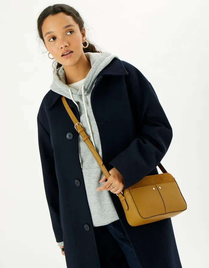 Accessorize Charlotte CrossBody Bag Yellow Ochre Women Vegan Bags Backpacks and Purses