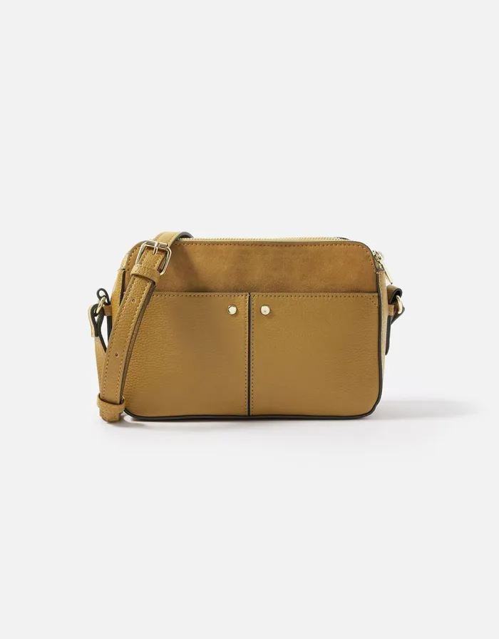 Accessorize Charlotte CrossBody Bag Yellow Ochre Women Vegan Bags Backpacks and Purses
