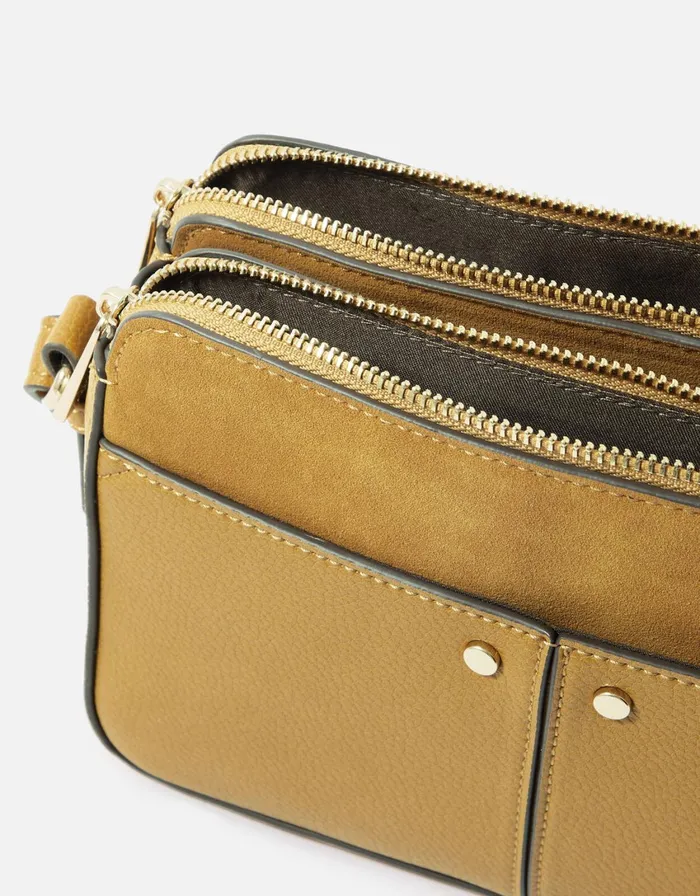 Accessorize Charlotte CrossBody Bag Yellow Ochre Women Vegan Bags Backpacks and Purses