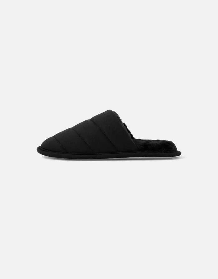 Accessorize Chevron Quilted Slippers Black Black Women Slippers