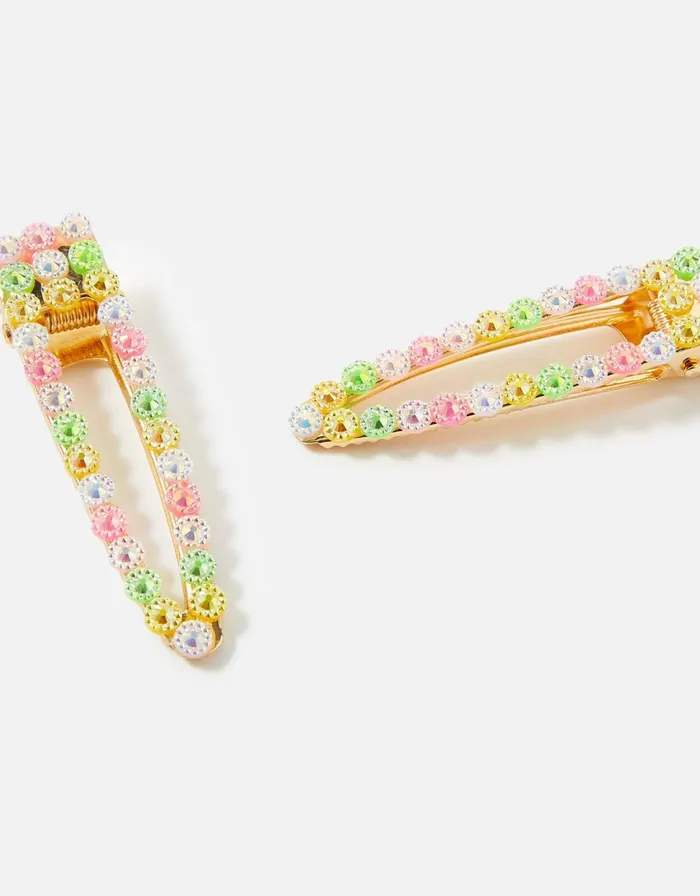 Accessorize Coloured Gem Hair Clips Women Hair Accessories