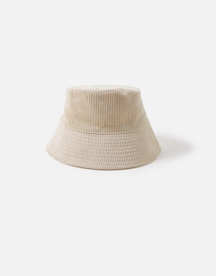 Accessorize Cord Bucket Hat Natural Natural Women Hats