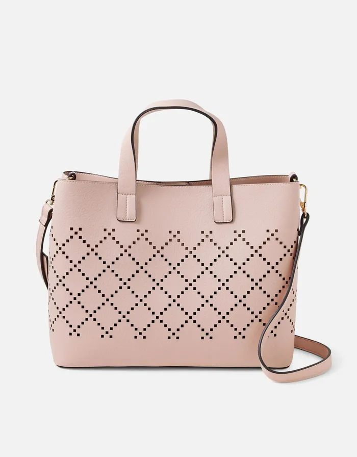 Accessorize Cut Out Handheld Bag Nude Nude Women Vegan Bags Backpacks and Purses