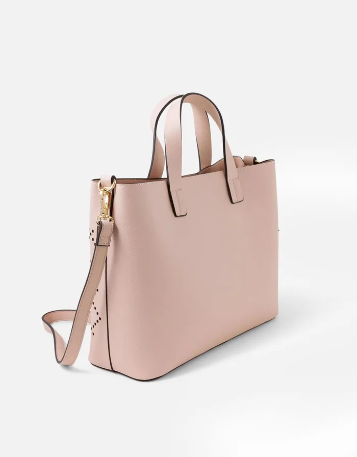 Accessorize Cut Out Handheld Bag Nude Nude Women Vegan Bags Backpacks and Purses