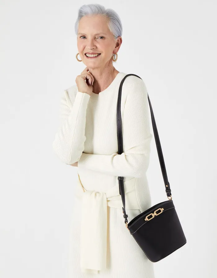 Accessorize Danielle Detail CrossBody Bag Black Black Women Vegan Bags Backpacks and Purses