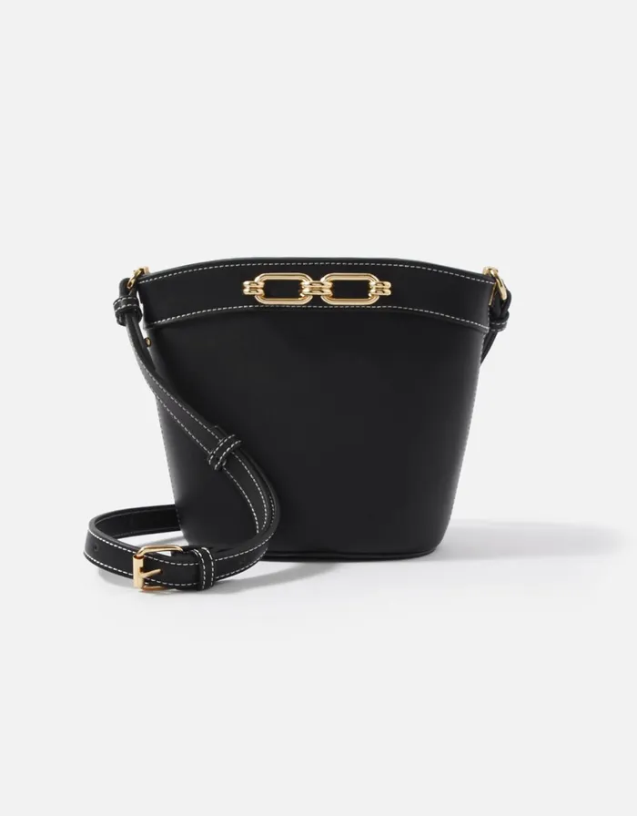 Accessorize Danielle Detail CrossBody Bag Black Black Women Vegan Bags Backpacks and Purses