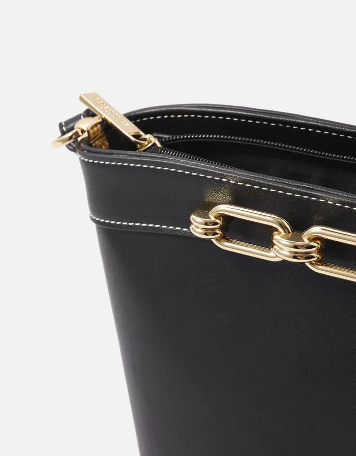 Accessorize Danielle Detail CrossBody Bag Black Black Women Vegan Bags Backpacks and Purses