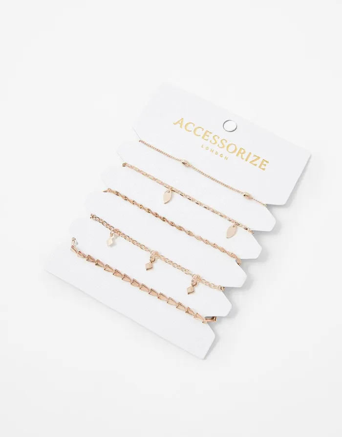 Accessorize Delicate Chain Bracelet Multipack Women Bracelets