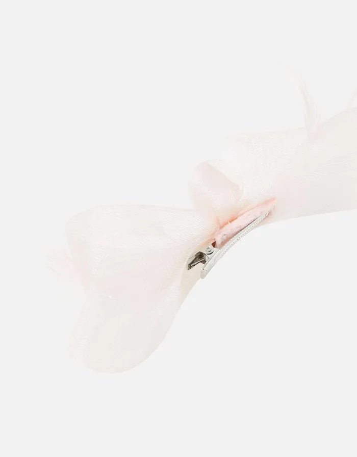 Accessorize Ella Bow Hair Clip Pale Pink Women Hats