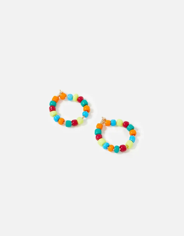 Accessorize Eye Candy Mini Beaded Huggie Hoops Women Earrings
