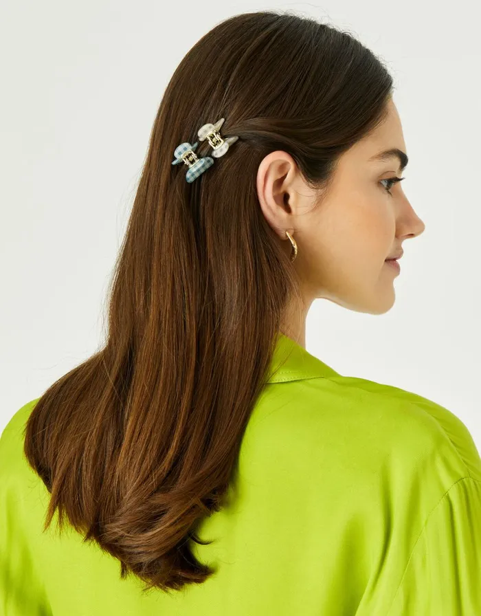 Accessorize Gingham Claw Clip Multipack Women Hair Accessories