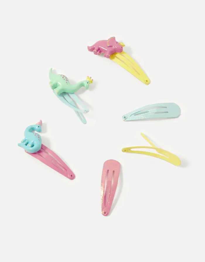 Accessorize Girls Dinosaur Hair Clip Set Girls Hair Accessories