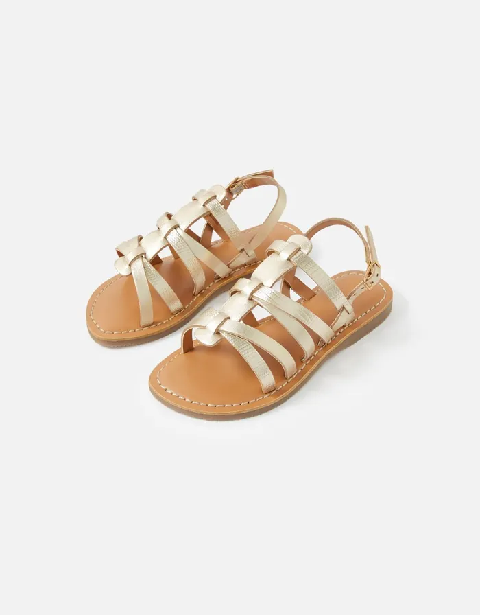 Accessorize Girls Gladiator Sandals Metallic Metallics Girls Shoes