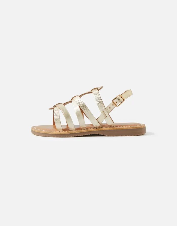 Accessorize Girls Gladiator Sandals Metallic Metallics Girls Shoes