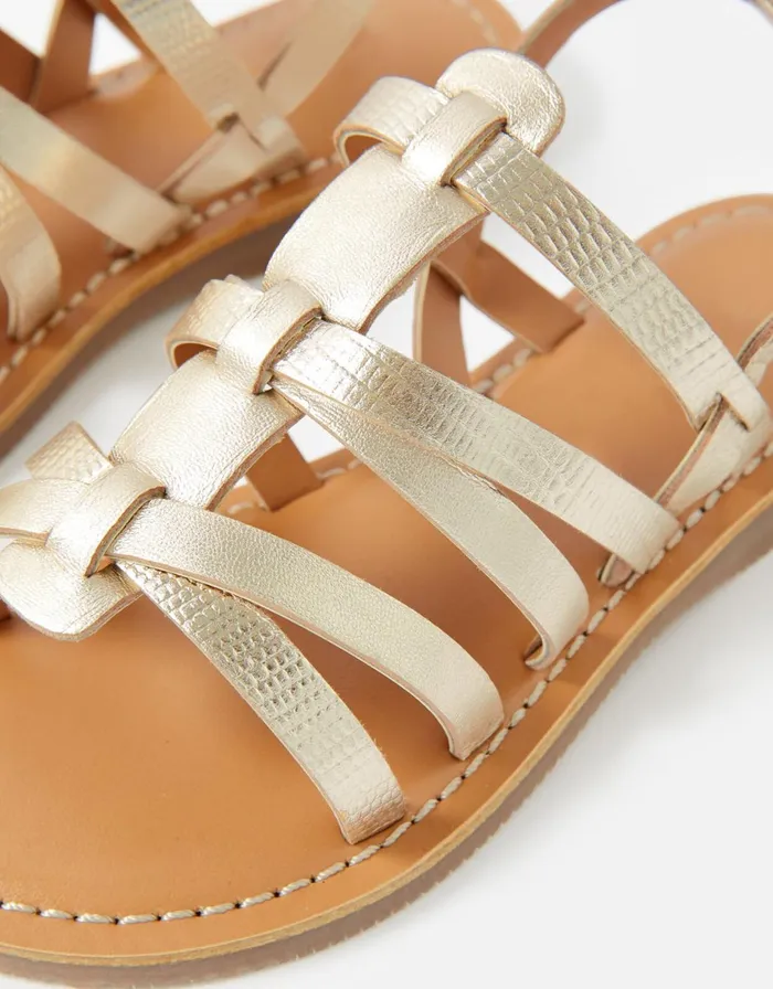 Accessorize Girls Gladiator Sandals Metallic Metallics Girls Shoes