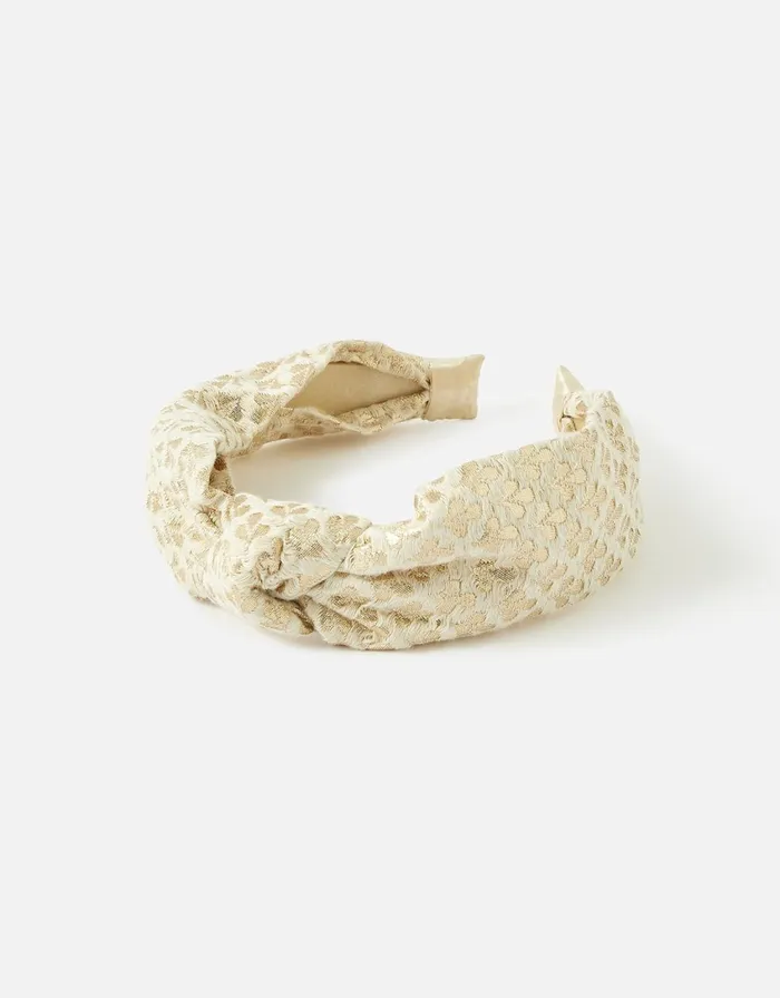 Accessorize Girls Jacquard Knotted Headband Girls Hair Accessories
