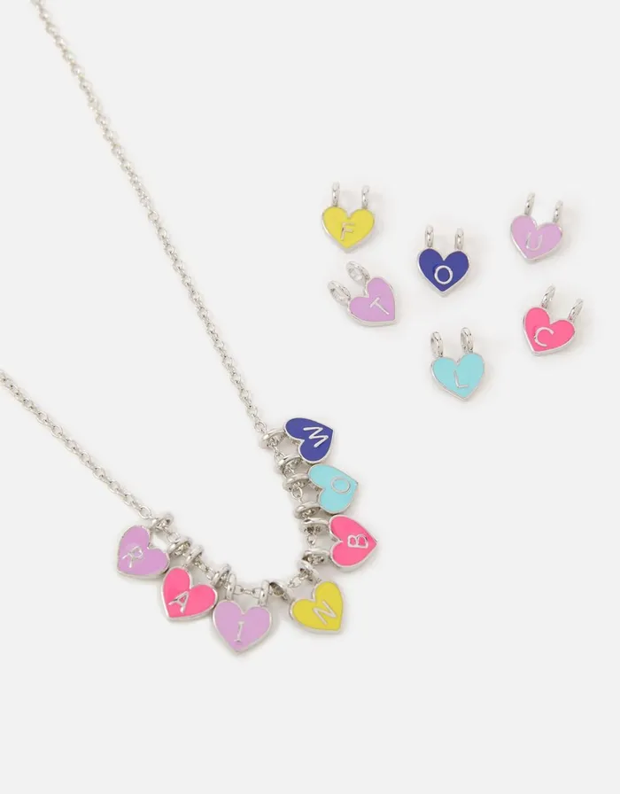 Accessorize Girls MakeYourOwn Heart Necklace Girls Jewellery