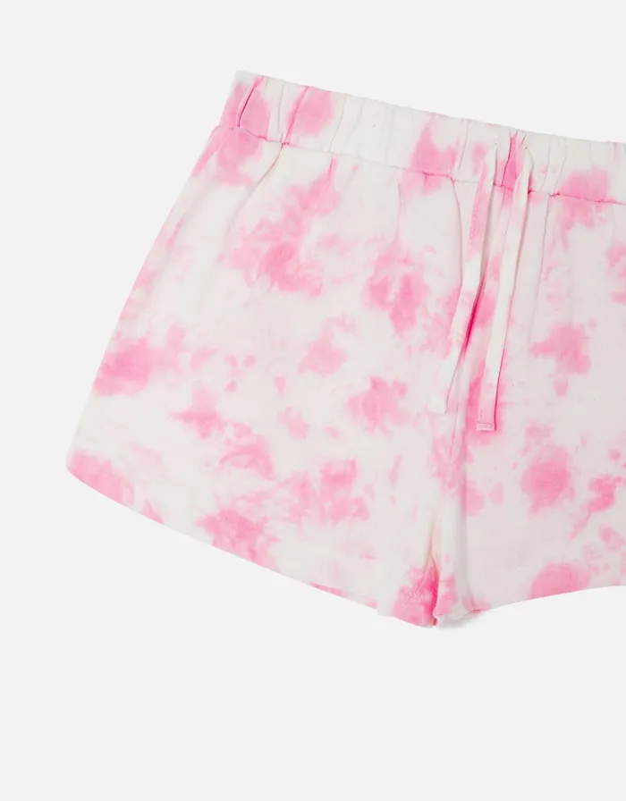 Accessorize Girls Tie Dye Jogger Shorts Pink Pink Girls Sportswear