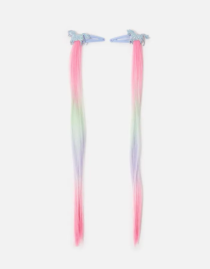 Accessorize Girls Unicorn Faux Ombre Hair Clips Girls Hair Accessories