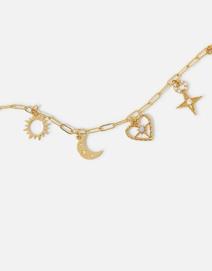 Accessorize GoldPlated Charm Necklace Women Necklaces