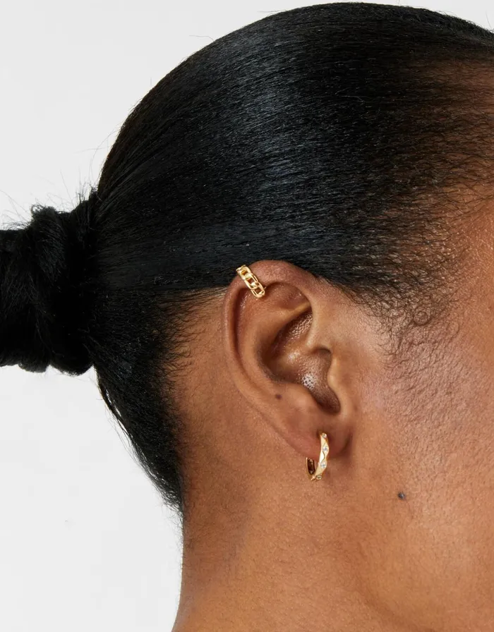 Accessorize GoldPlated Chunky Chain Ear Cuff Women Earrings
