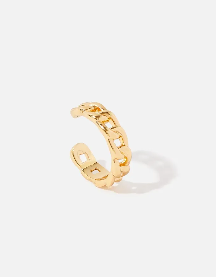 Accessorize GoldPlated Chunky Chain Ear Cuff Women Earrings