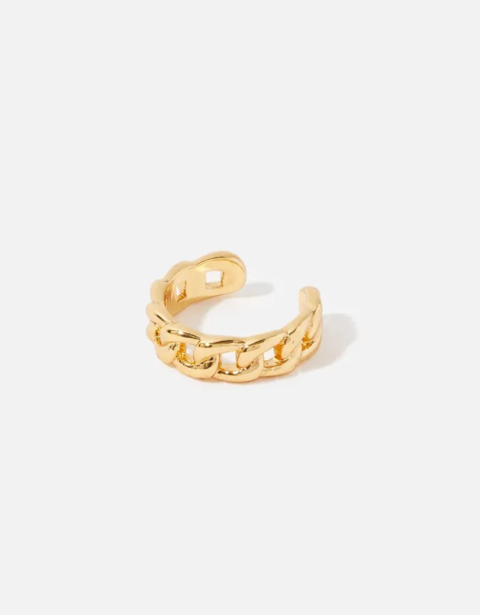 Accessorize GoldPlated Chunky Chain Ear Cuff Women Earrings