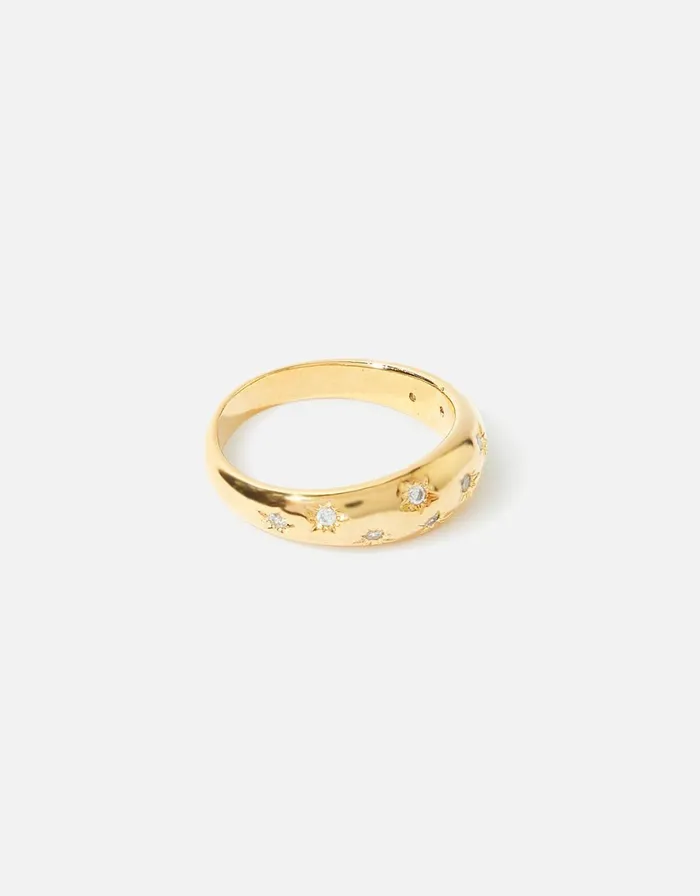 Accessorize GoldPlated Chunky Star Ring Gold Gold Women Rings