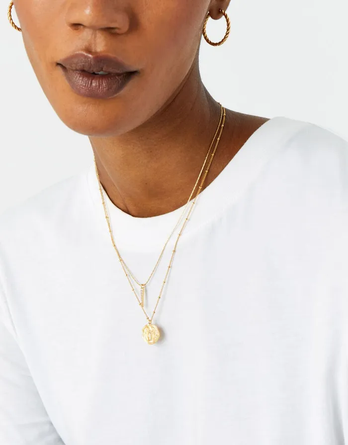 Accessorize GoldPlated Heirloom Coin Pendant Necklace Women Necklaces