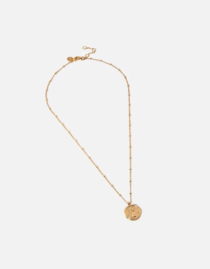 Accessorize GoldPlated Heirloom Coin Pendant Necklace Women Necklaces