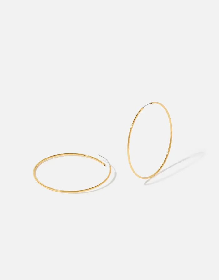 Accessorize GoldPlated Hoop Earrings Women Earrings
