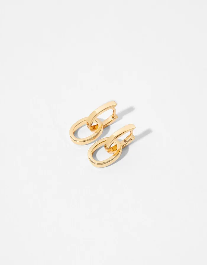 Accessorize GoldPlated Link Drop Earrings Women Earrings