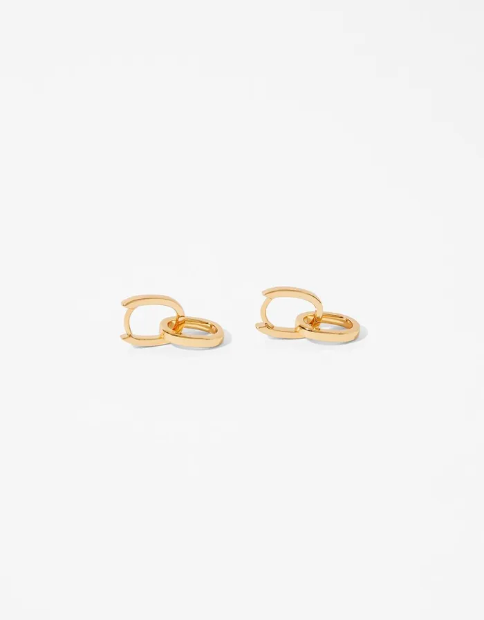Accessorize GoldPlated Link Drop Earrings Women Earrings