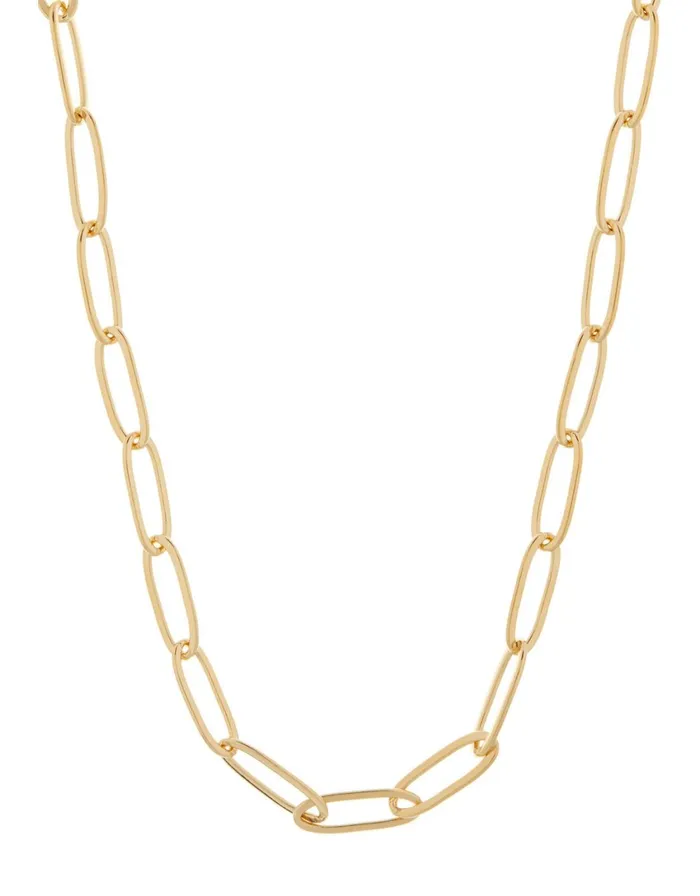 Accessorize GoldPlated Oval Link Chain Necklace Women Necklaces