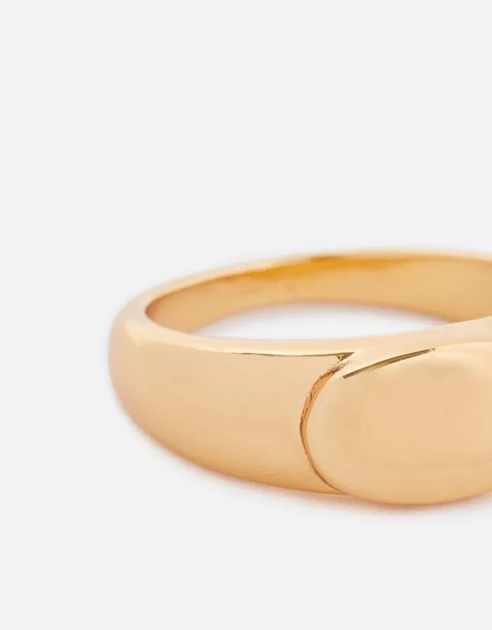 Accessorize GoldPlated Signet Ring Gold Gold Women Rings
