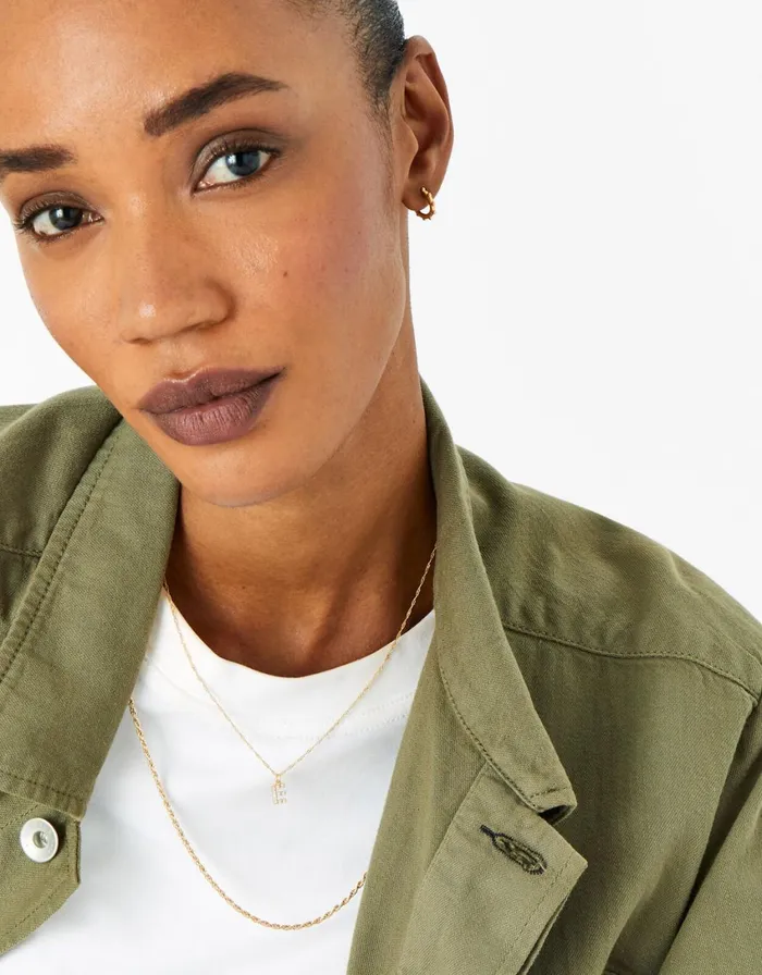Accessorize GoldPlated Sparkle Initial Pendant Necklace Gold Gold Women Necklaces