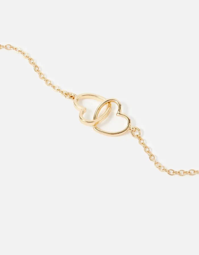Accessorize Linked Hearts Bracelet Women Bracelets