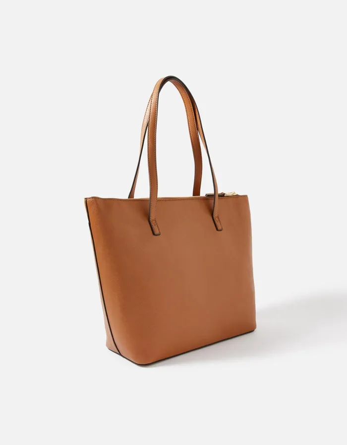 Accessorize Maddox Tote Bag Tan Tan Women Vegan Bags Backpacks and Purses