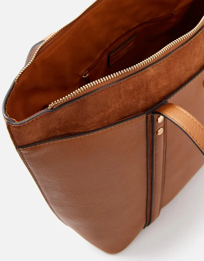 Accessorize Maddox Tote Bag Tan Tan Women Vegan Bags Backpacks and Purses