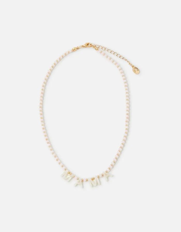 Accessorize MAMA Pearlescent Beads Necklace Women Necklaces